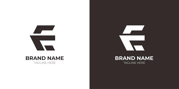 Letra E Logo Vector E Logo Elegante Lujo en blanco y negro