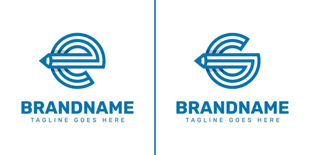 La letra E y el logotipo del lápiz G simbolizan el conocimiento, la creatividad y el aprendizaje