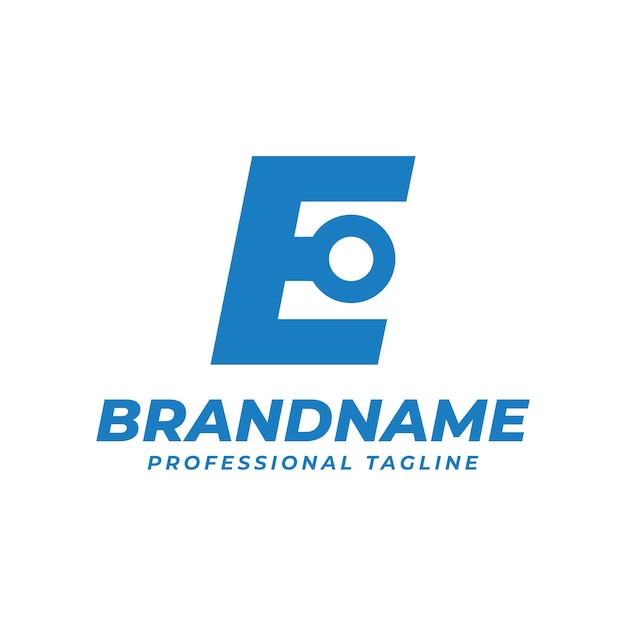 La letra E Logotipo de la tecnología que simboliza el progreso de la innovación y la tecnología de vanguardia