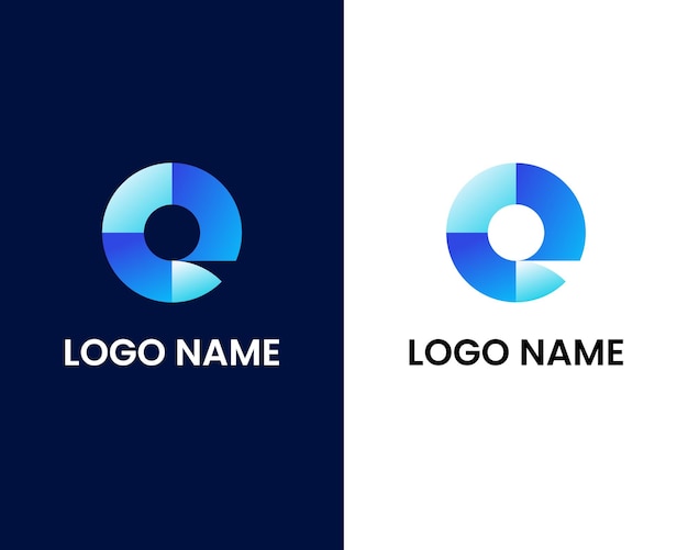 letra e y o plantilla de diseño de logotipo moderno
