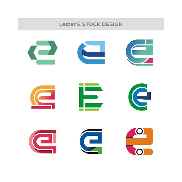 Letra e stock design logotipo