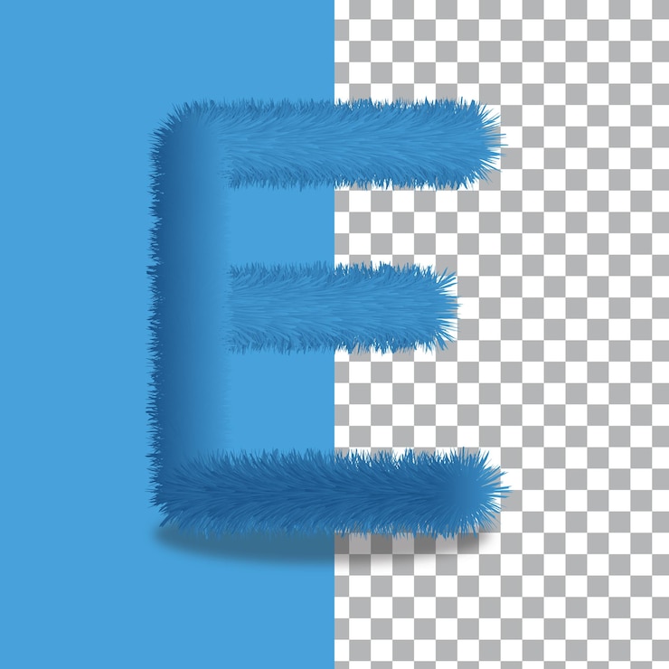 Vector letra e con textura esponjosa vector gratis