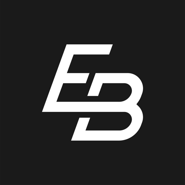 La letra EB del logotipo Monograma de la letra E del logotipo con combinación de diseño B Ilustración vectorial de la plantilla del logotipo