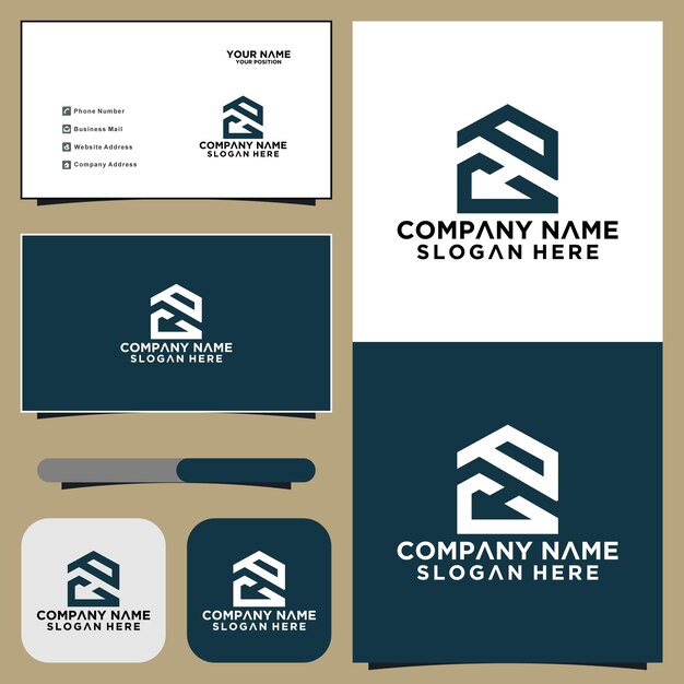 Letra EC Line House Real Estate Logo. concepto de EC inicial en el hogar