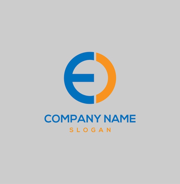 la letra ec con el logotipo del círculo diseño de la plantilla de diseño vectorial inspiración