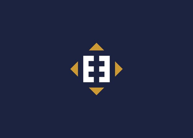 letra ee con flecha diseño de icono de logotipo de diseño vectorial inspiración de plantilla de diseño