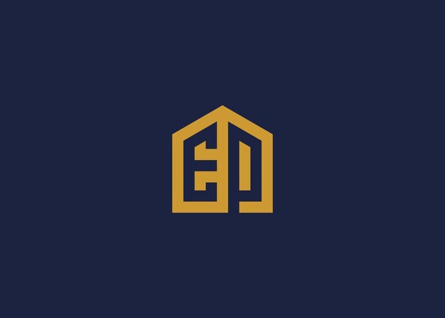 letra ep con el logotipo de la casa icono de diseño de diseño vectorial inspiración de plantilla