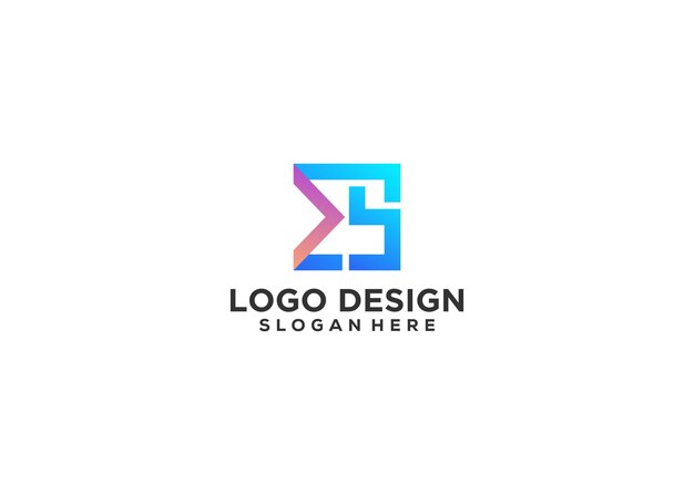 letra ES logotipo empresa nombre logotipo ilustración