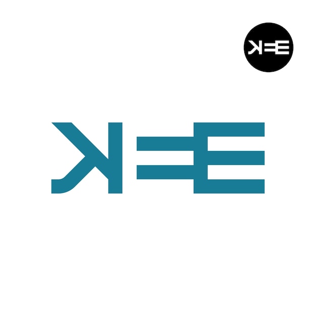 La letra de espacio negativo del logotipo KEE