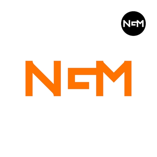 La letra de espacio negativo del logotipo de NGM