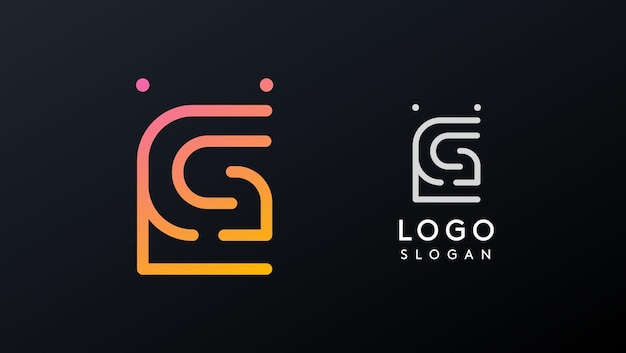 La letra estilizada G, la tipografía inspirada en la tecnología, el logotipo, el símbolo único de la civilización extraterrestre, las inscripciones antiguas para el logotipo creativo de la tecnología, las runas nórdicas, el monograma, el logotipo lineal abstracto.