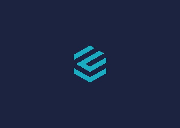 la letra ev con el logotipo del hexágono diseño del icono de la plantilla de diseño vectorial inspiración
