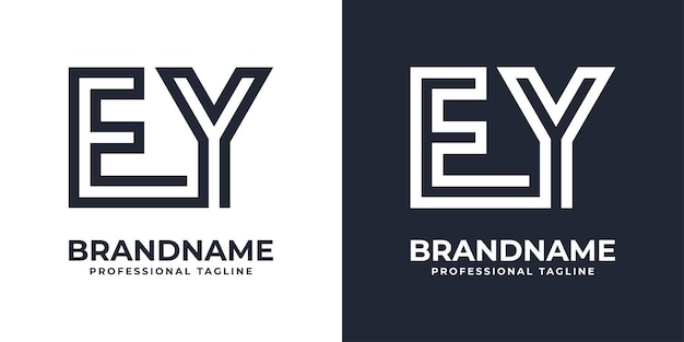 Letra EY o YE Global Technology Monogram Logo adecuado para cualquier empresa con iniciales EY o YE