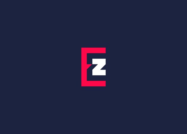 la letra ez el diseño del icono del logotipo la inspiración de la plantilla de diseño vectorial