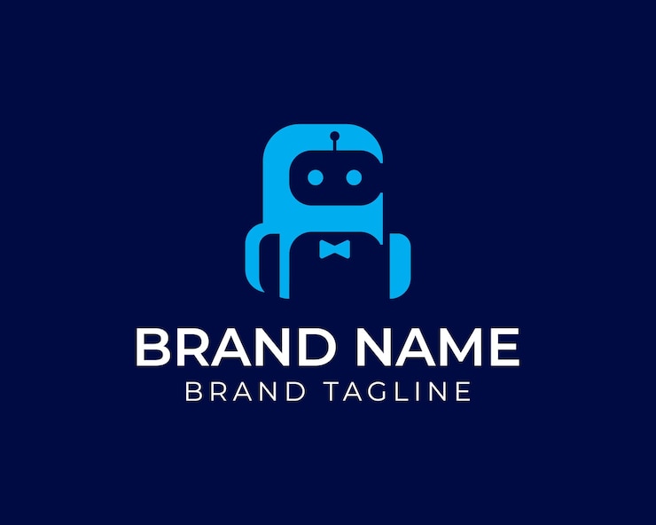 Vector letra f combinación del logotipo del robot letra f con un diseño de plantilla de tecnología de robot diseño de asistente de robot