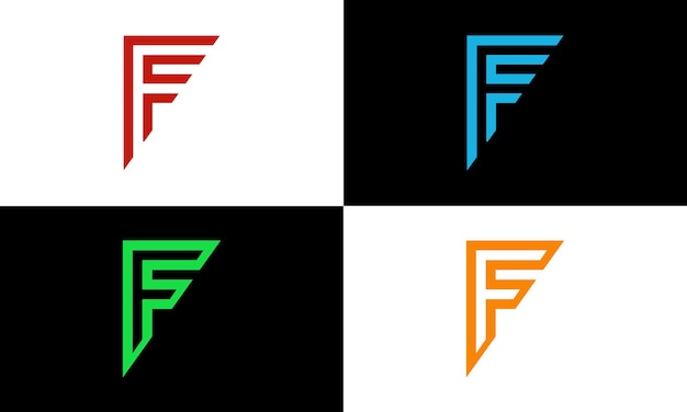 letra F diseño de logotipo letra f icono o aplicación