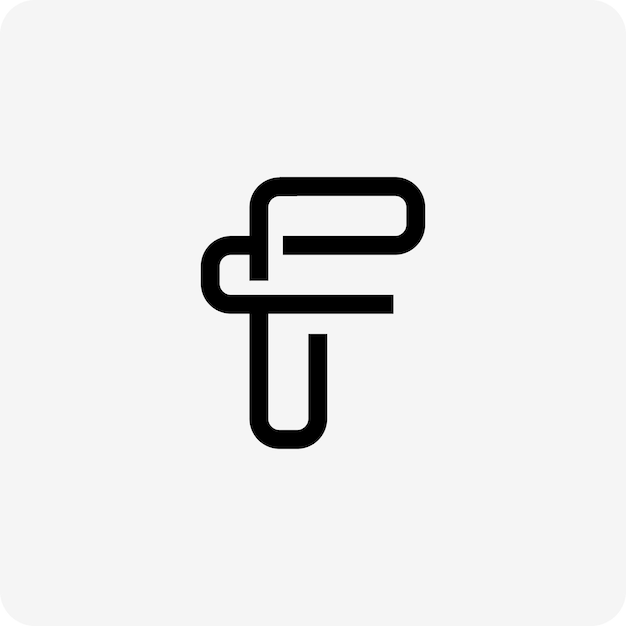 letra f logo diseño vector imagen arte icono