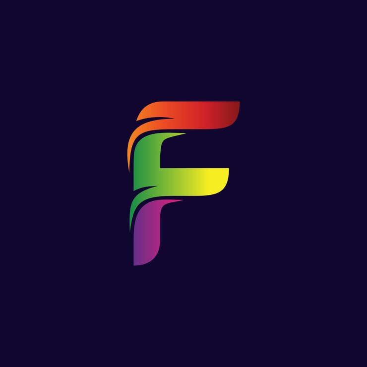 Vector letra f logo