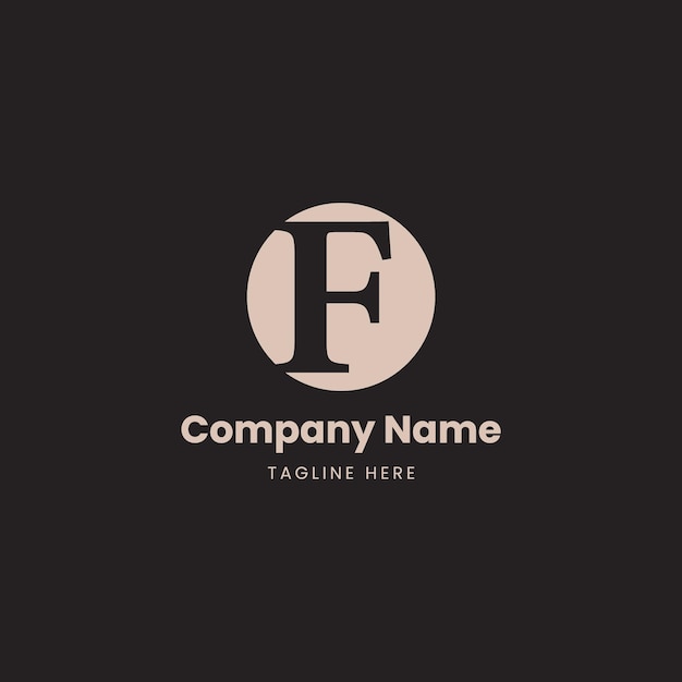 La letra F, el logotipo F, el monograma F, las iniciales F.