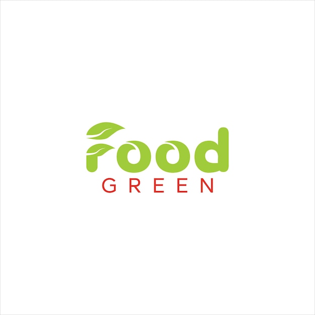 Letra F con logotipo de hoja ALIMENTO plano simple memorable y llamativo se puede usar para el logotipo