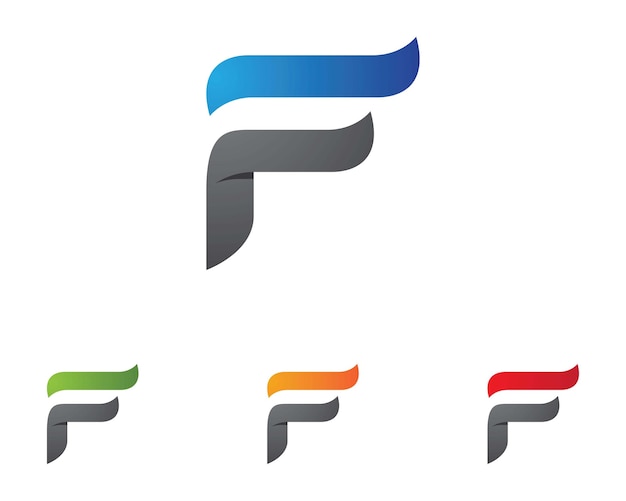 La letra F Logotipo Ilustración vectorial de la plantilla