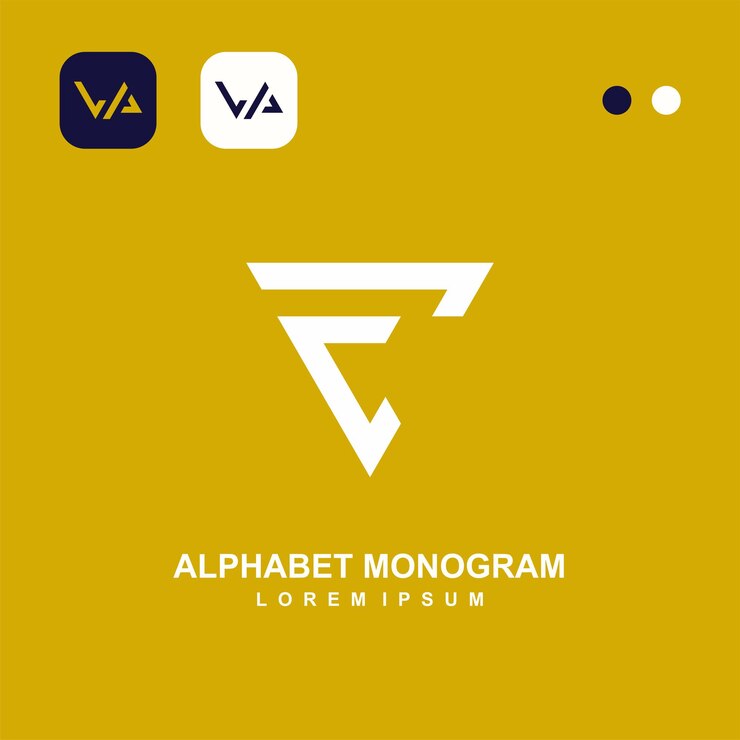 Vector una letra f del logotipo del monograma