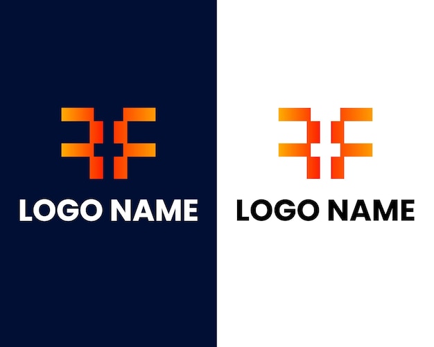 letra f con plantilla de diseño de logotipo de signo médico