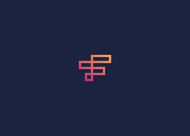 letra f tecnología logotipo diseño de icono modelo de diseño vectorial inspiración