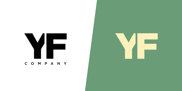 La letra Y y F YF plantilla de diseño del logotipo Basado en el logotipo inicial del monograma mínimo
