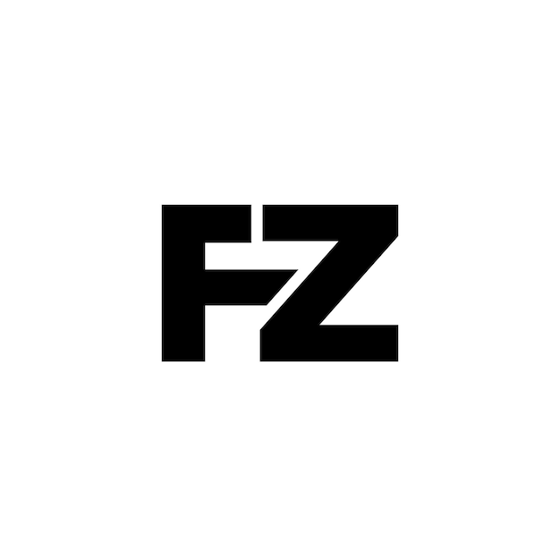 Letra F y Z plantilla de diseño del logotipo FZ Logotipo basado en monograma inicial mínimo