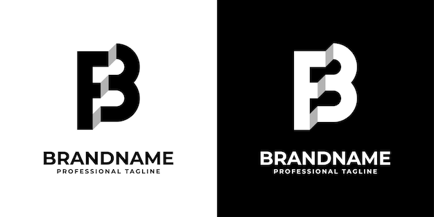 Letra FB o BF Monogram Logo adecuado para cualquier negocio con iniciales FB o BF