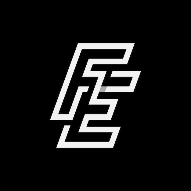La letra FE o el monograma del logotipo La letra F del logotipo con la combinación de E Elemento de plantilla del logotipo