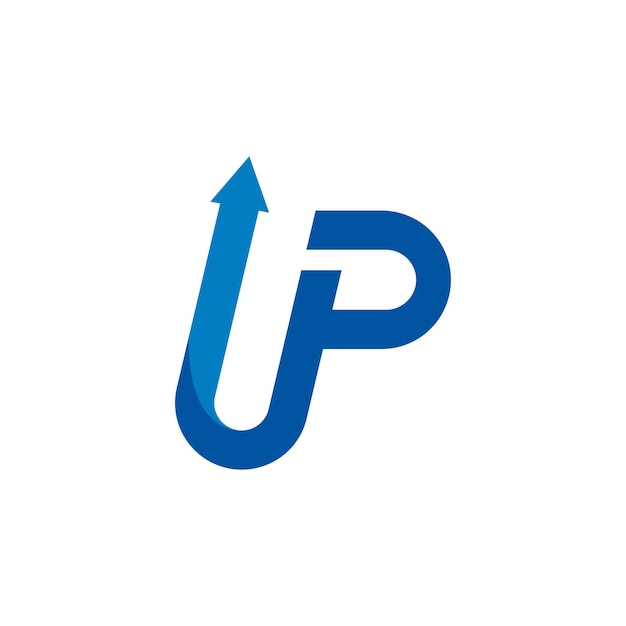 de la letra de firma con el icono vectorial del logotipo de la flecha