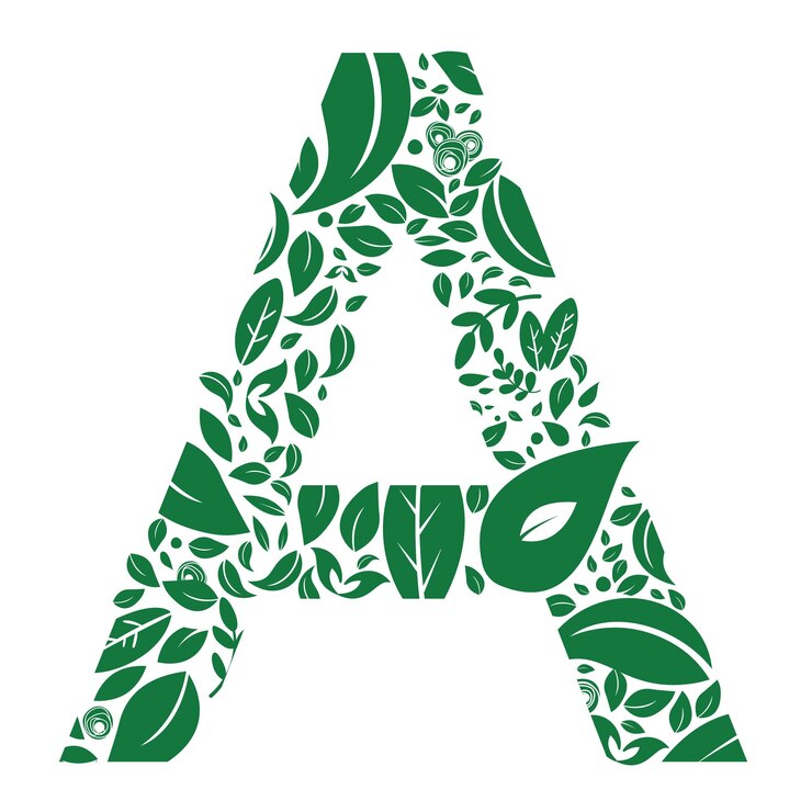 Letra de flor A para logotipo o icono