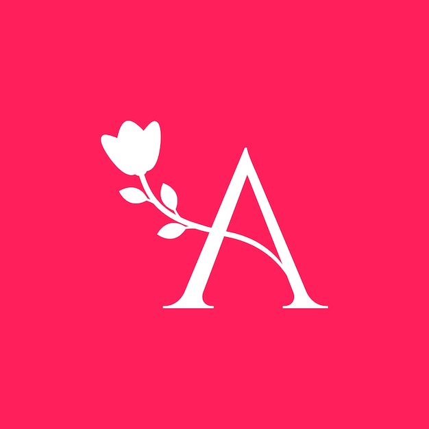 una letra flor salón de negocios spa salón de belleza moderno diseño de logotipo vector