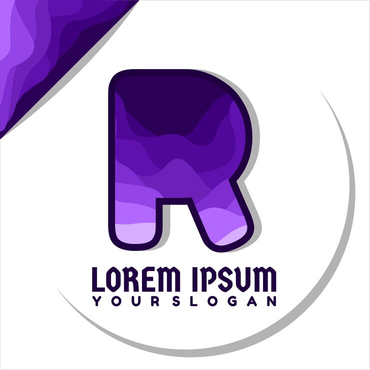 Vector letra fuente alfabeto inicial colorido logo vector