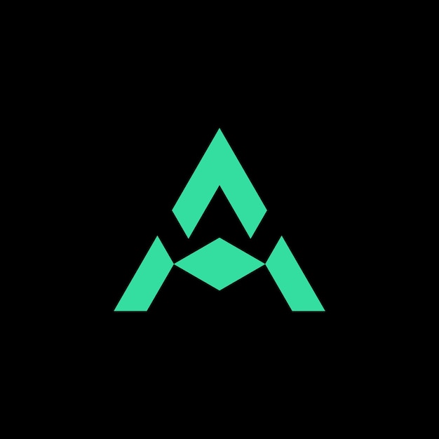 letra futurista un logotipo de flecha