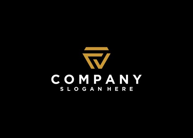 letra FV nombre de la empresa ilustración del logotipo