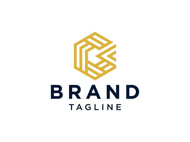 Letra G Diseño de logotipo Amarillo aislado sobre fondo blanco Ilustración vectorial.