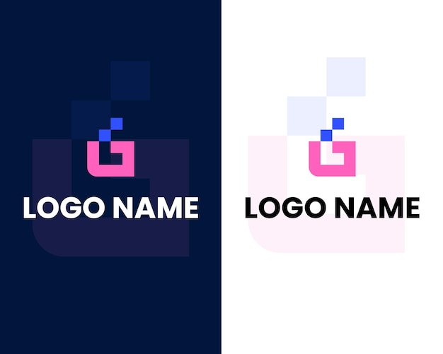 letra g y l con plantilla de diseño de logotipo moderno de signo tecnológico
