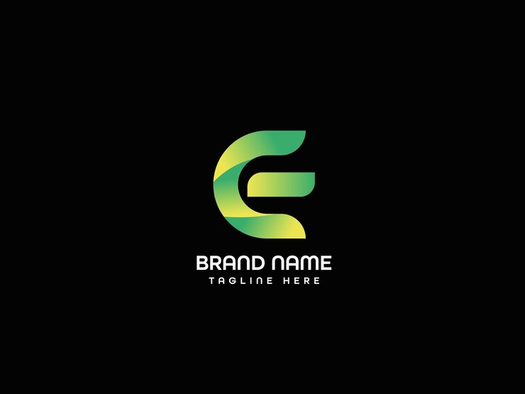 Letra g con un logo de letra verde