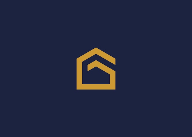 letra g con el logotipo de la casa diseño de icono inspiración de plantilla de diseño vectorial