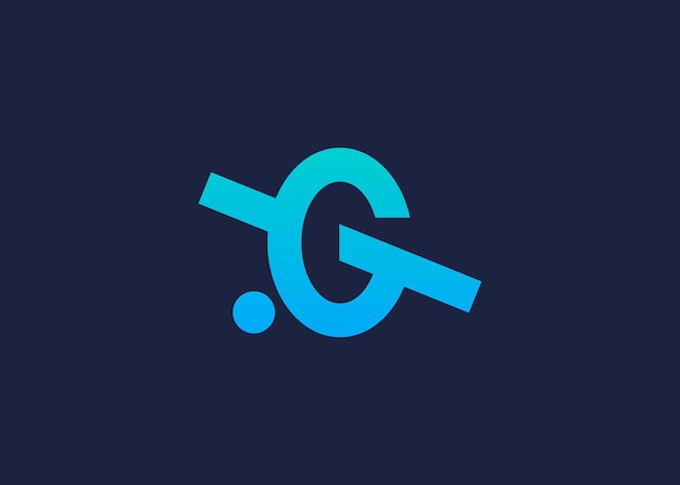 letra g con el logotipo del planeta diseño del icono de la plantilla de diseño vectorial inspiración