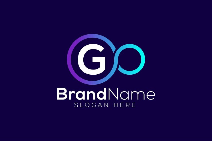 Vector letra g o go plantilla de vector de diseño de logotipo de tecnología de infinito colorido moderno y profesional