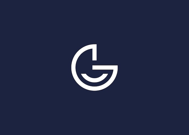 Letra g sonrisa logo icono diseño vector diseño plantilla inspiración