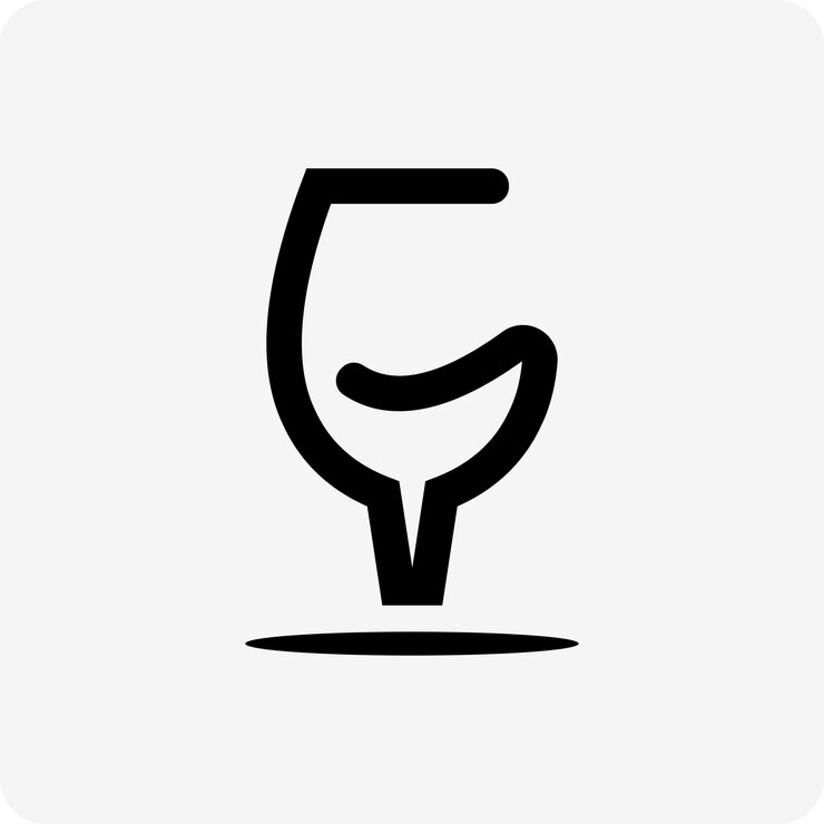 letra g vidrio logo icono diseño vector imagen