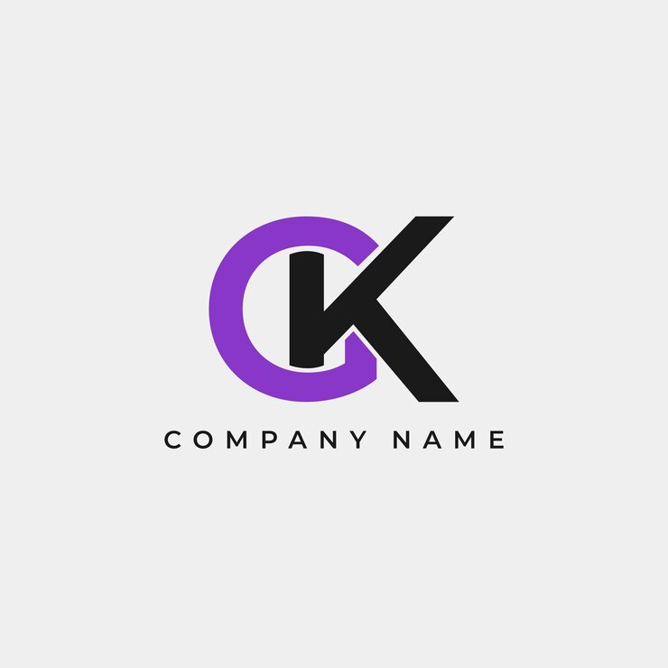Vector letra gk inicial logotipo monograma tipografía