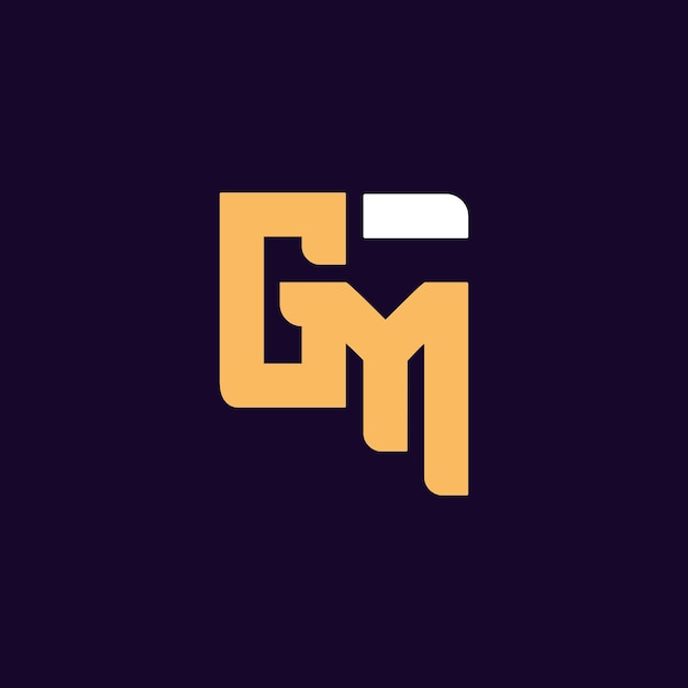 Vector letra gmmg logo vector diseño simple y elegante