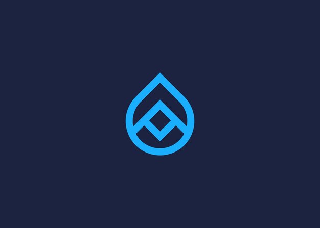 una letra con gotas diseño de icono de logotipo inspiración de plantilla de diseño vectorial
