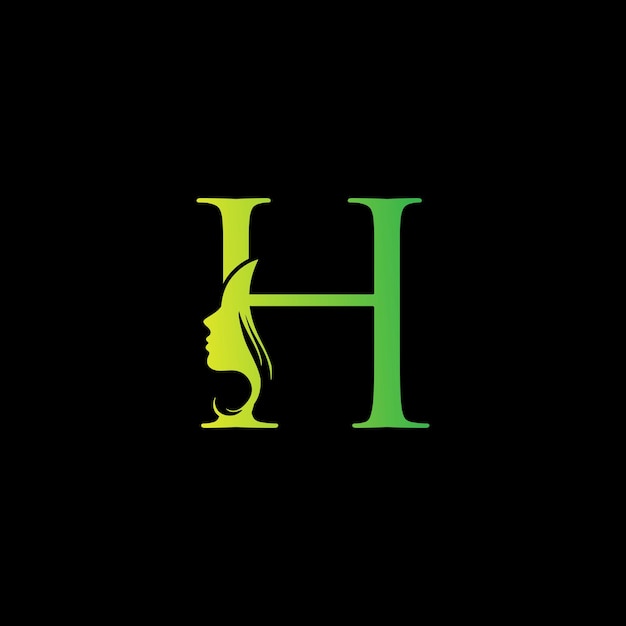 La letra H diseño del logotipo de belleza H diseño de la plantilla del logotipo del spa